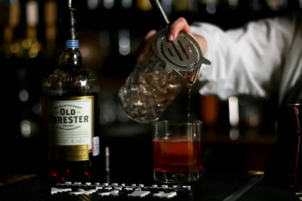 Mixing a drink with Old Forester